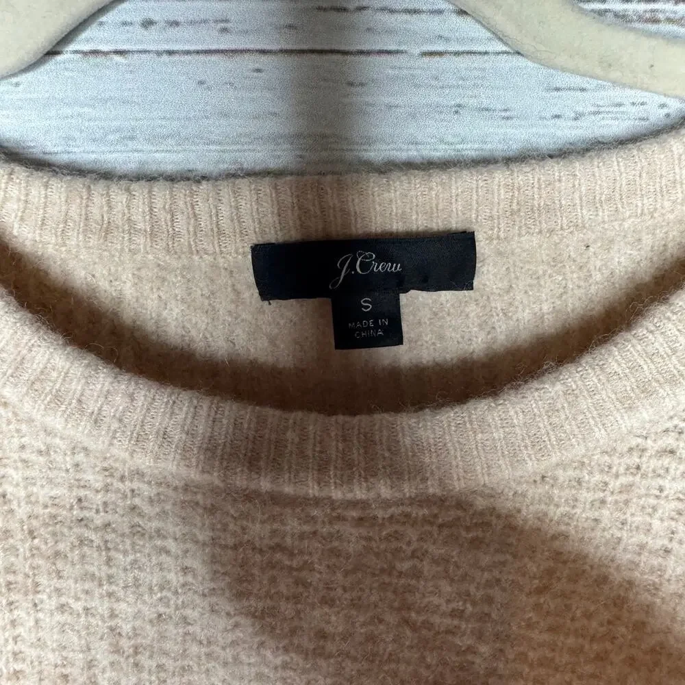 J. Crew Merino Wool & Alpaca Blend Knit Sweater Cream Small